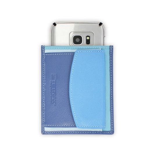 Leather Wallet + Coin Into the blue